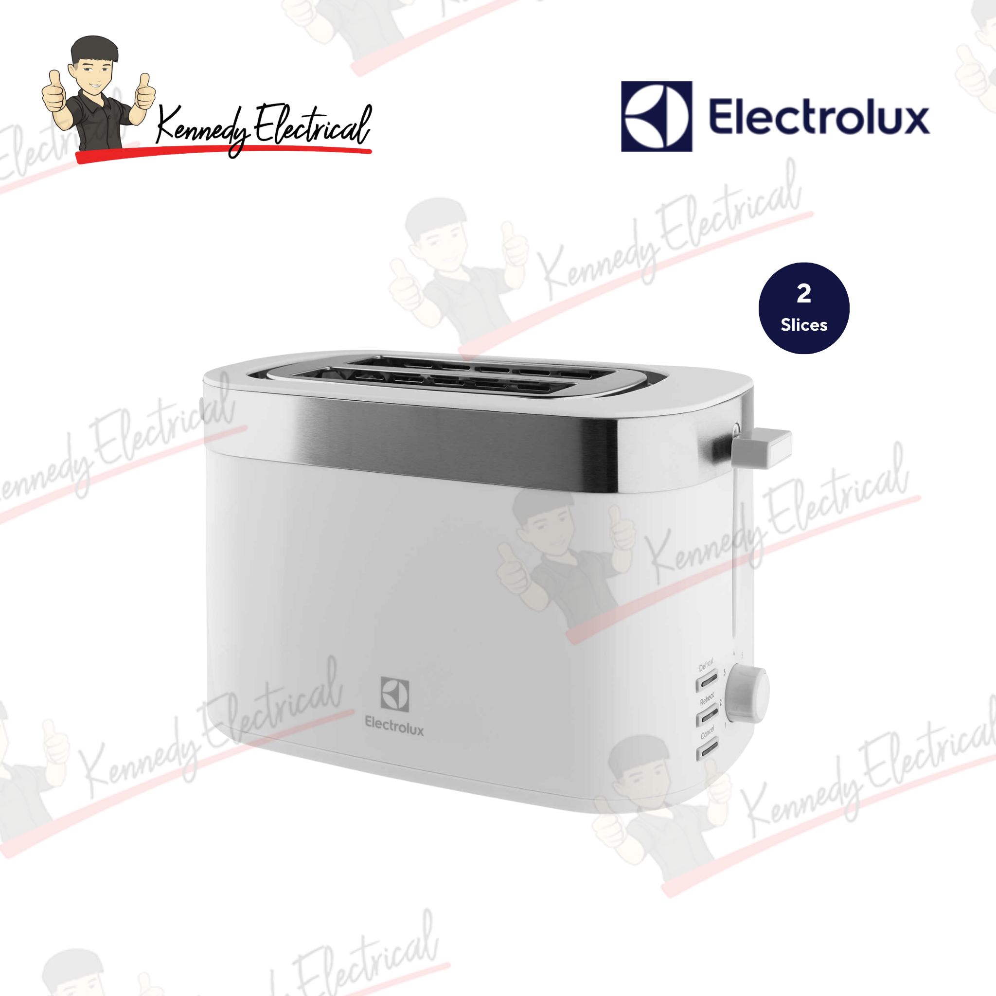 Electrolux Create 2 2-Slice Toaster White (E2TS1-100W)