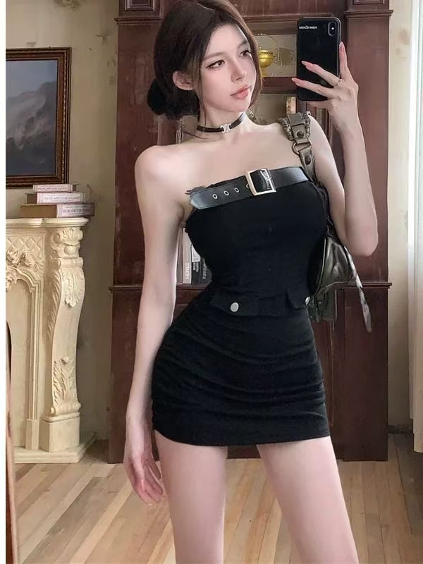 DR379美式包臀连衣裙