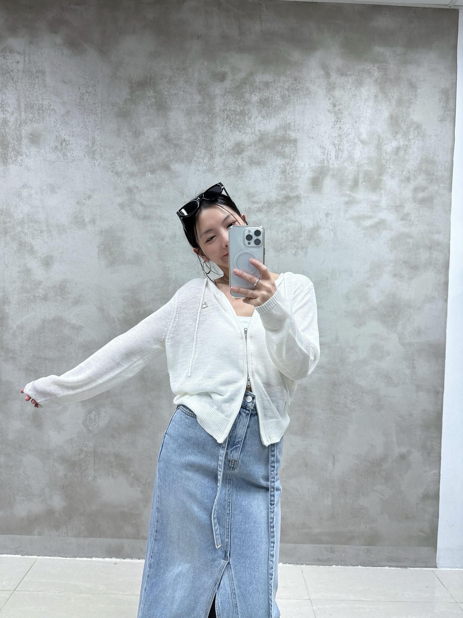 A08 雙拉鍊針織外套