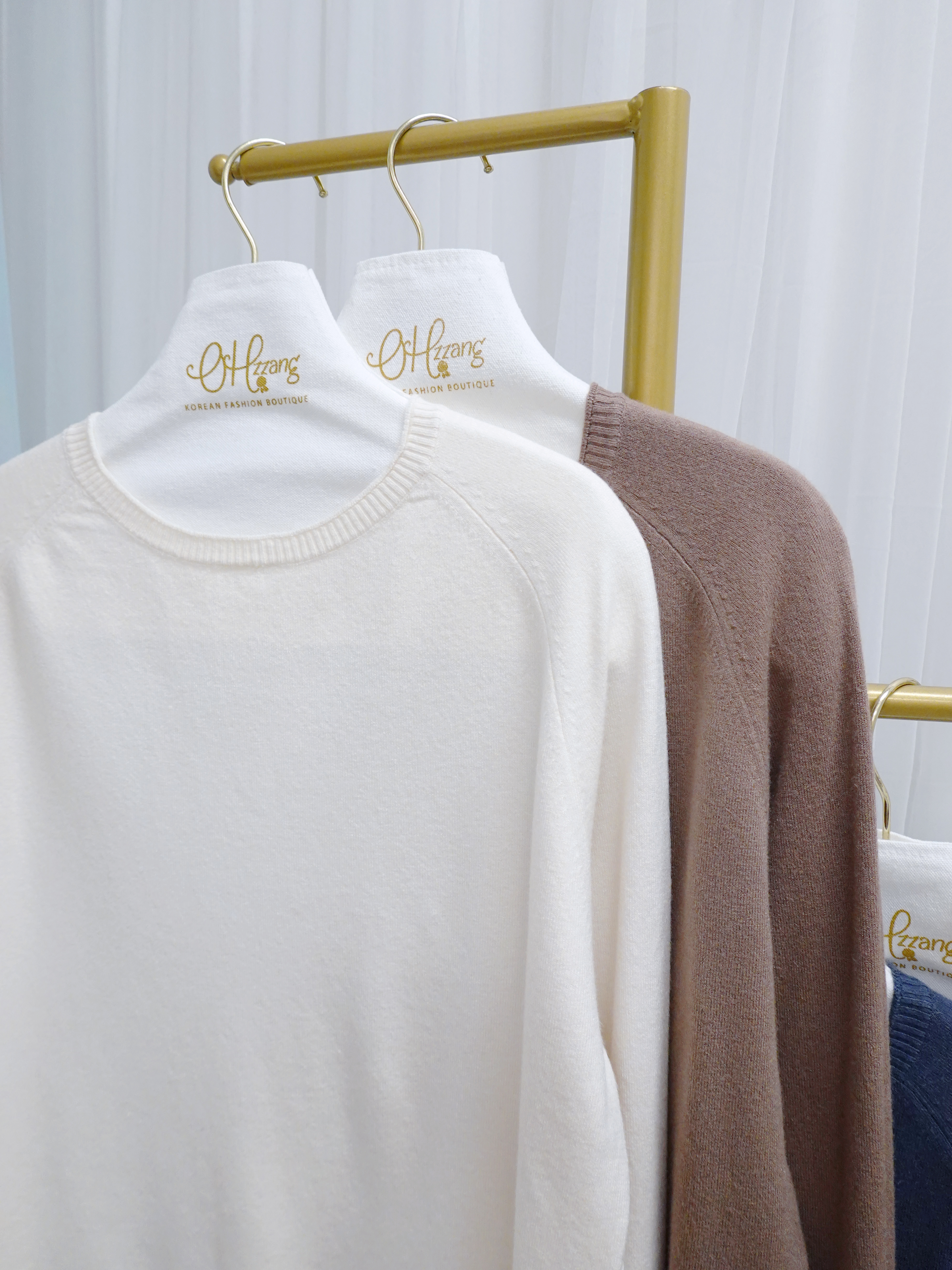 TOP18_12A  入膊圓領羊絨羊毛TOP (5色)