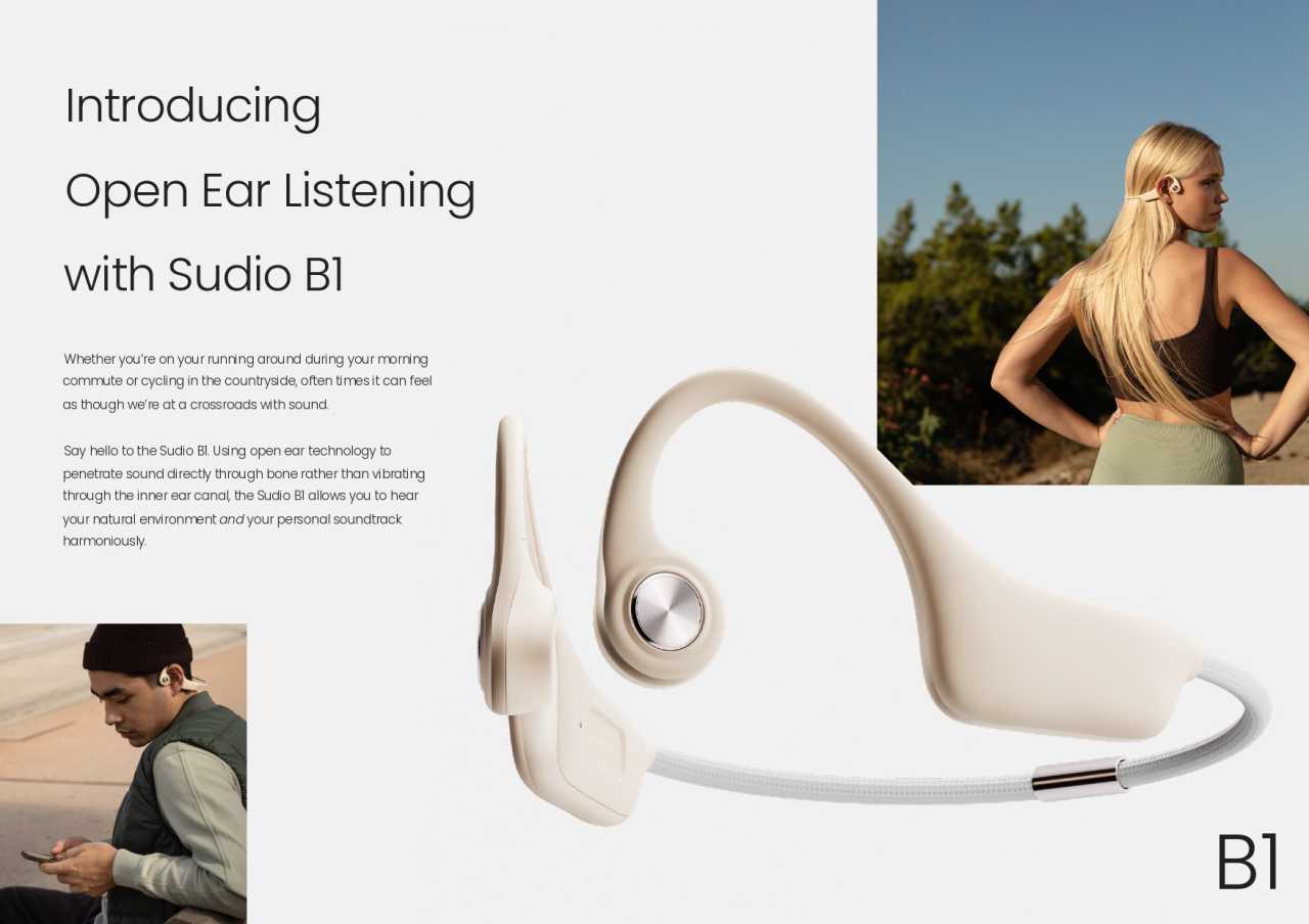 Sudio B1 Open Ear Headphone 骨傳導無線耳機