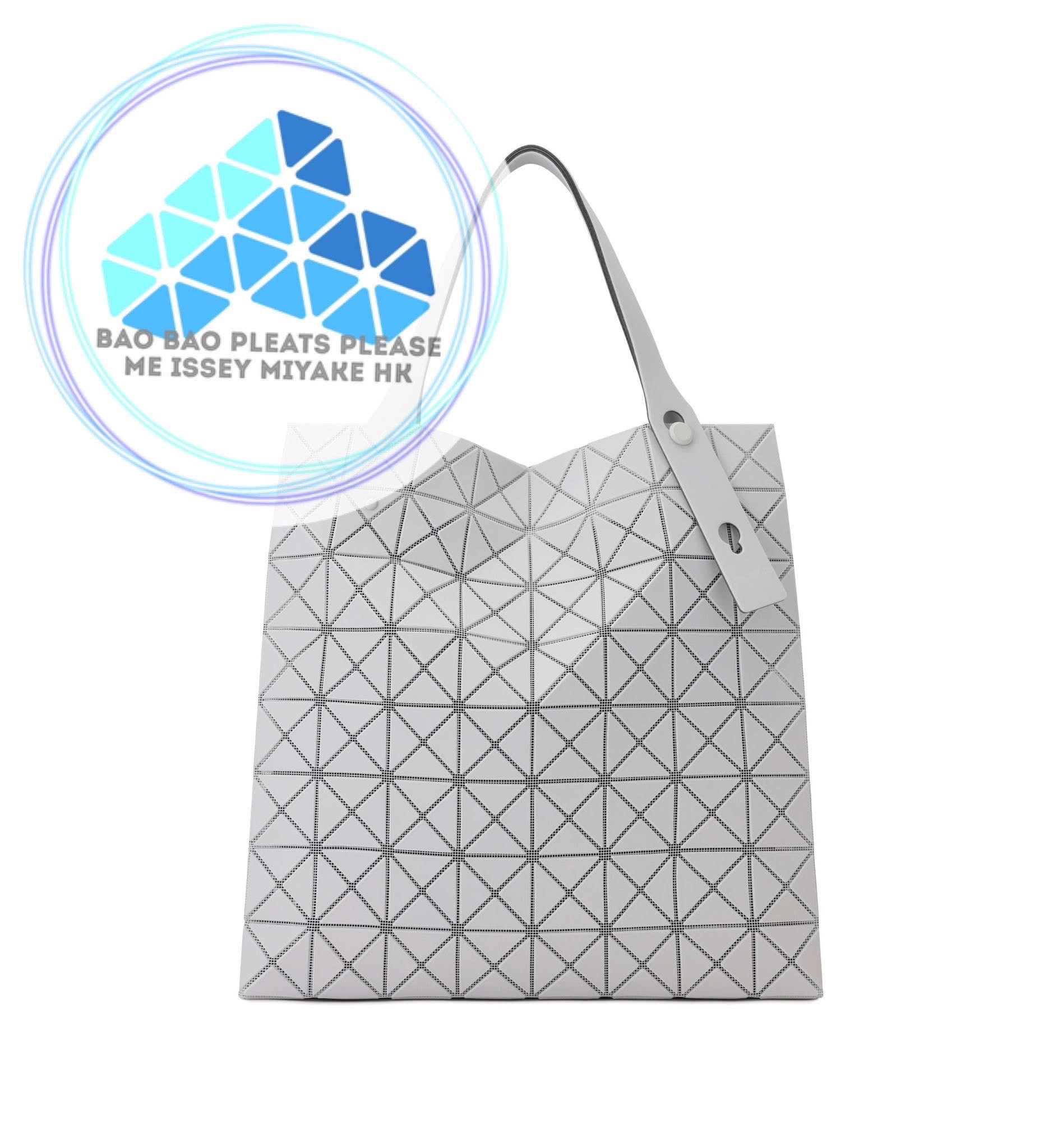 BAO BAO 全新設計立體Prism Plus啞面淺灰8x8 light grey