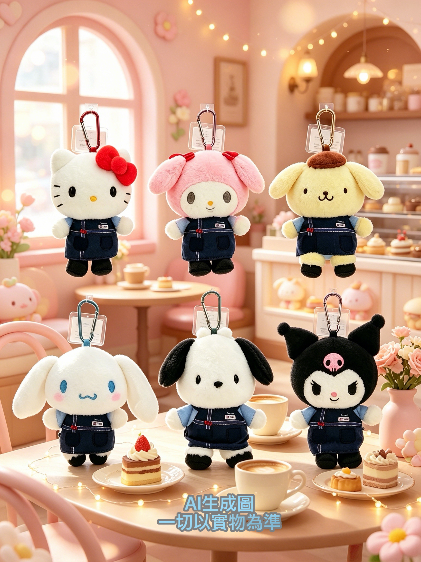 ［7月尾到貨] Sanrio 店員系列公仔掛件