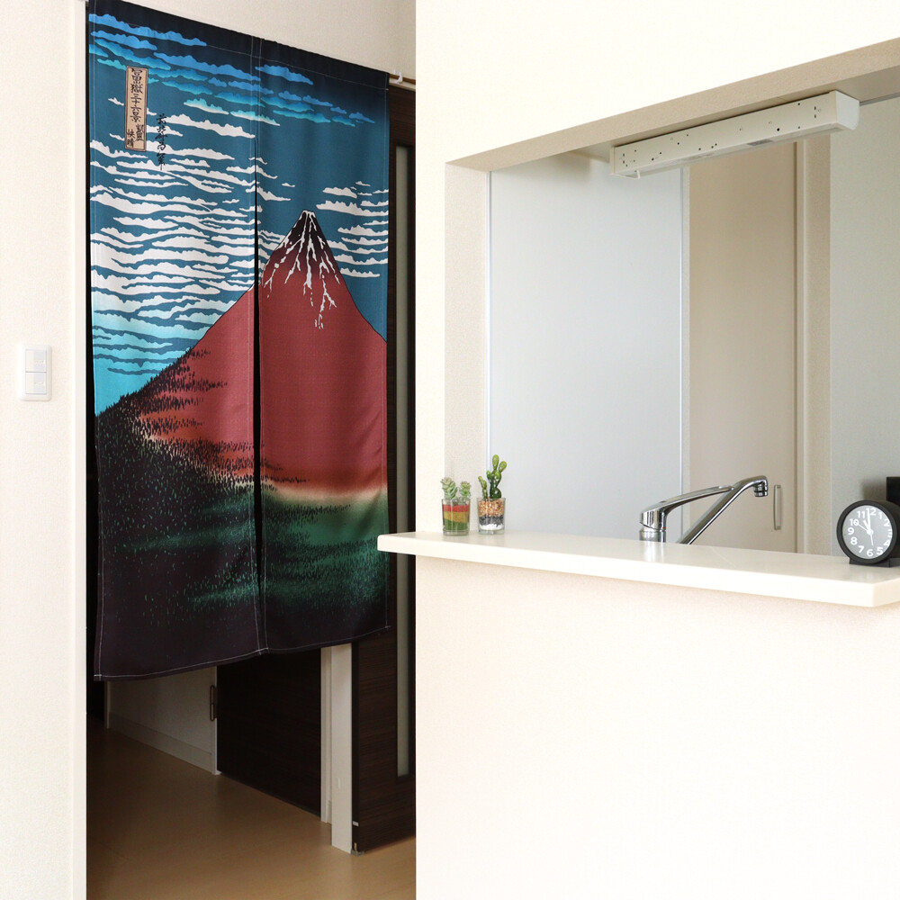 【現貨】🔥🔥【日本製《葛飾北齋》富嶽三十六景「赤富士」和風門簾】