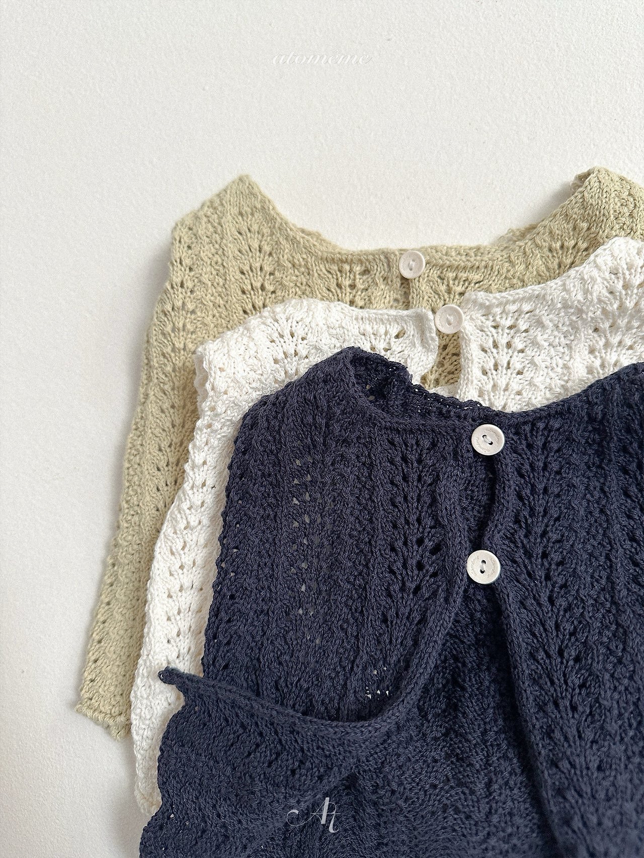 Atomeme | Coco knit vest (Green/White XL100-110)