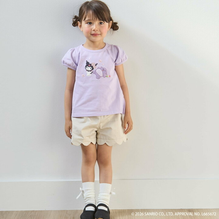 🇯🇵預訂 日本直送🇯🇵Petit Main x Sanrio系列三色人物賞櫻刺繡貼花短袖上衣