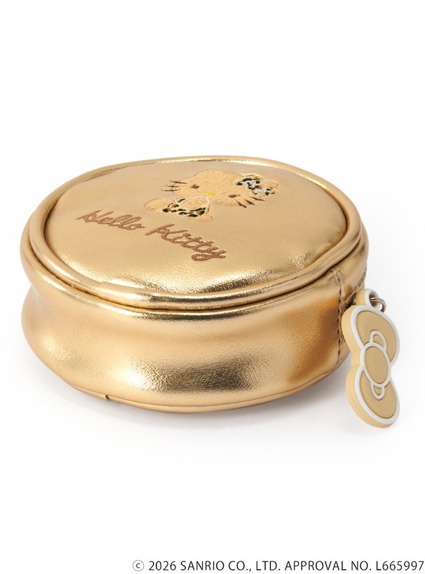 🎀【預訂】小麥色肌膚 Kitty x GRL  豹紋圓形小掛包