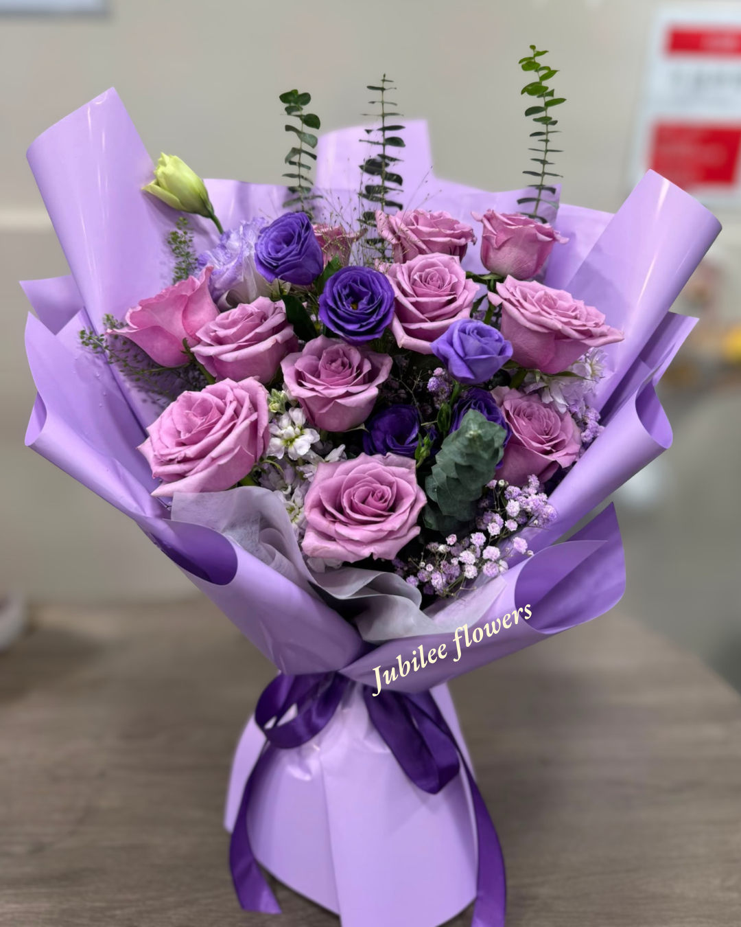 紫玫瑰花束