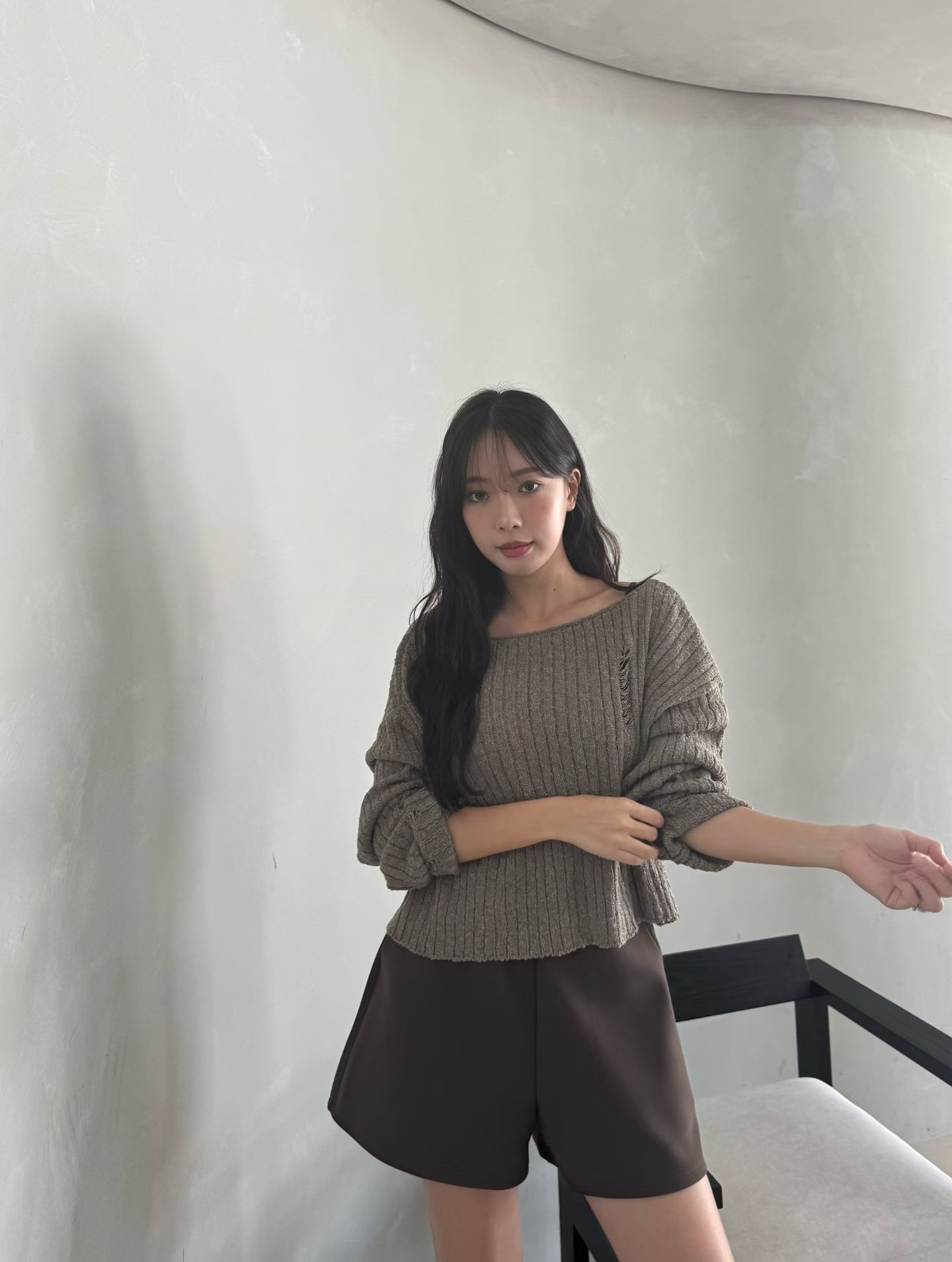 MA9 隨性破洞設計感針織Cardigan