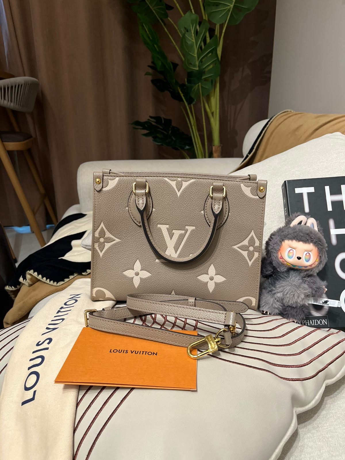 Lv OnTheGo pm M45779 Empreinte Calfskin 牛皮 100%Authentic, 98%New ✅NFC✅收據✅Dust bag✅Box