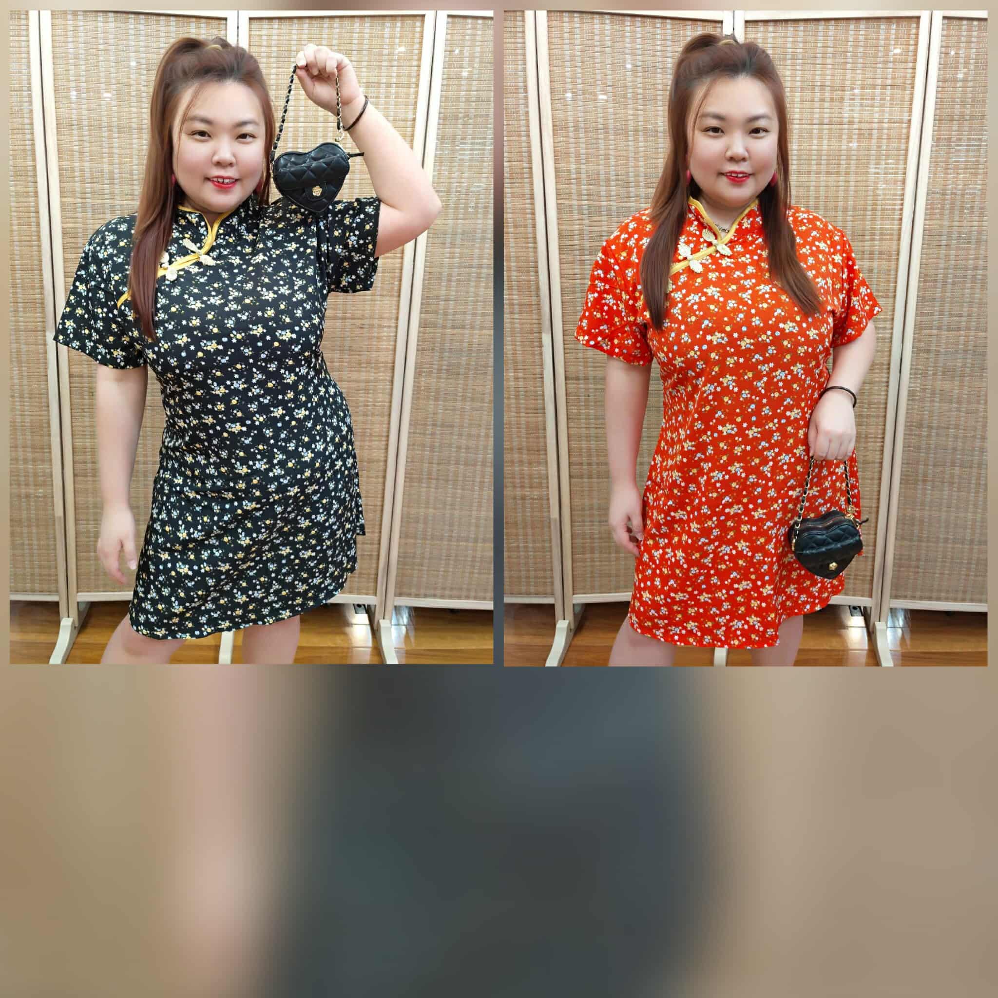 ENG03 DD0115/D02 小花 A字设计旗袍