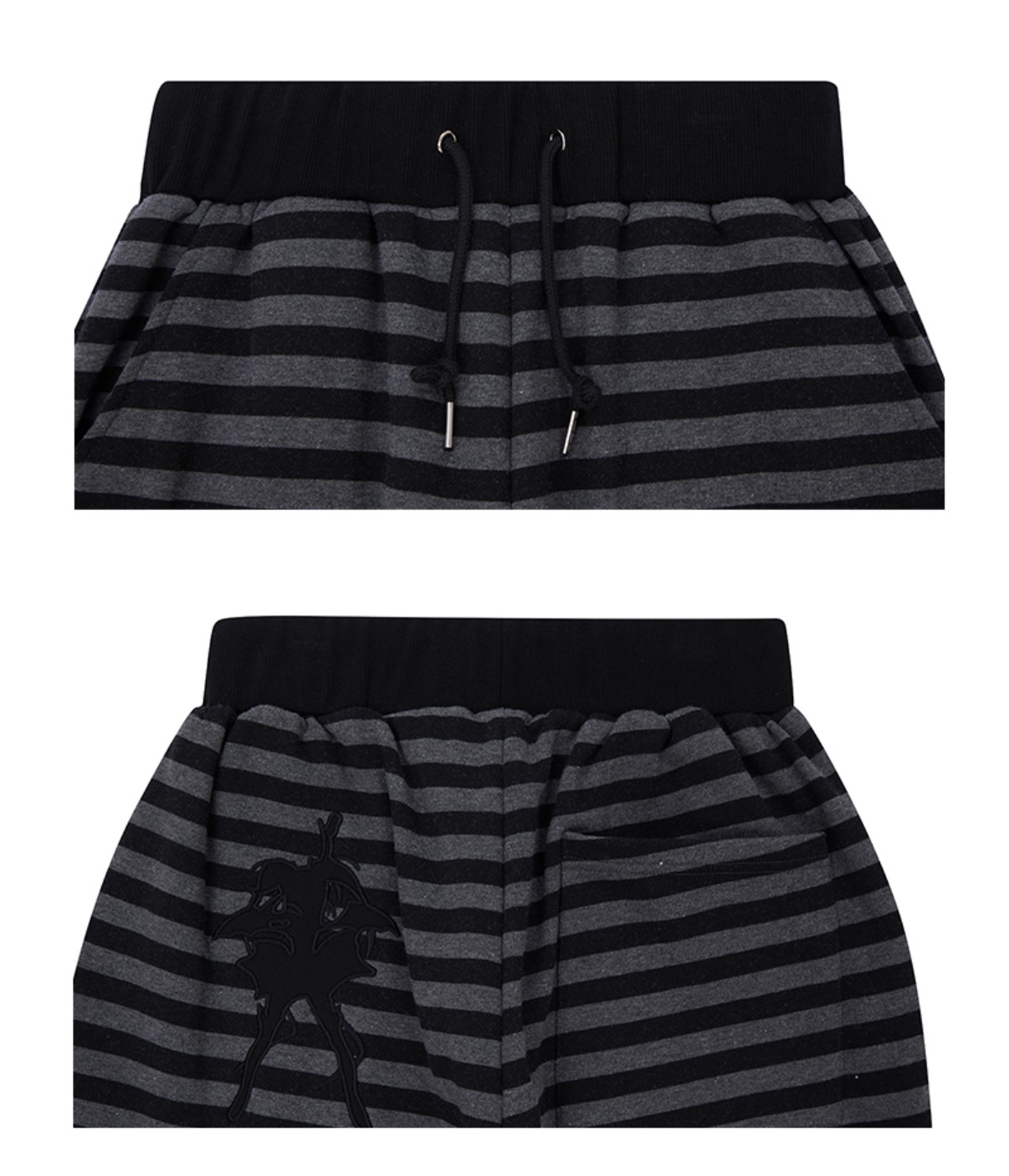 Luvistrue SHUGO CHARA! STRIPE SWEATPANTS(BLACK)