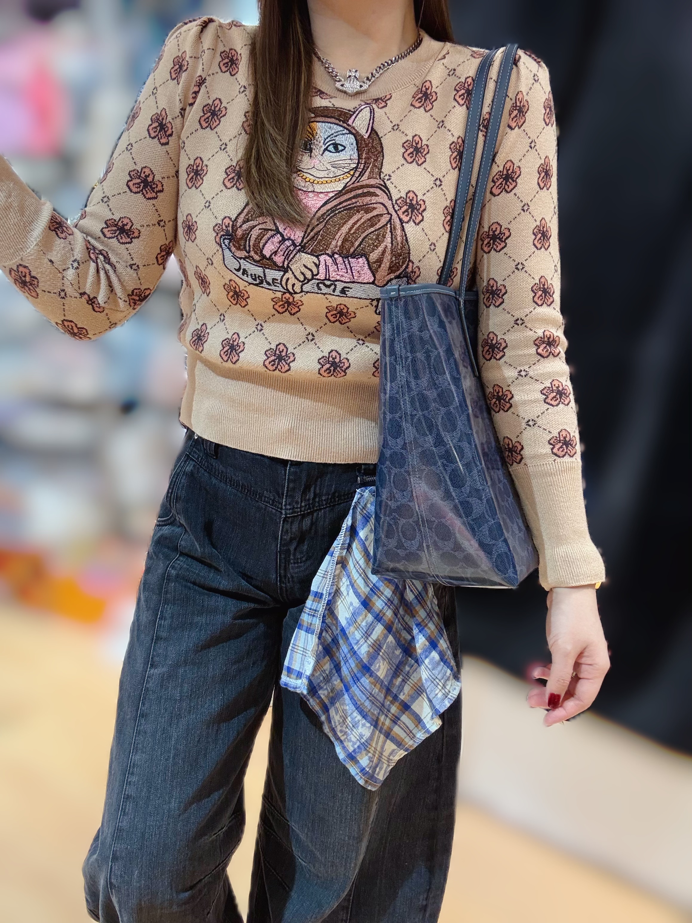 Coach city tote Pat/denim/navy/m