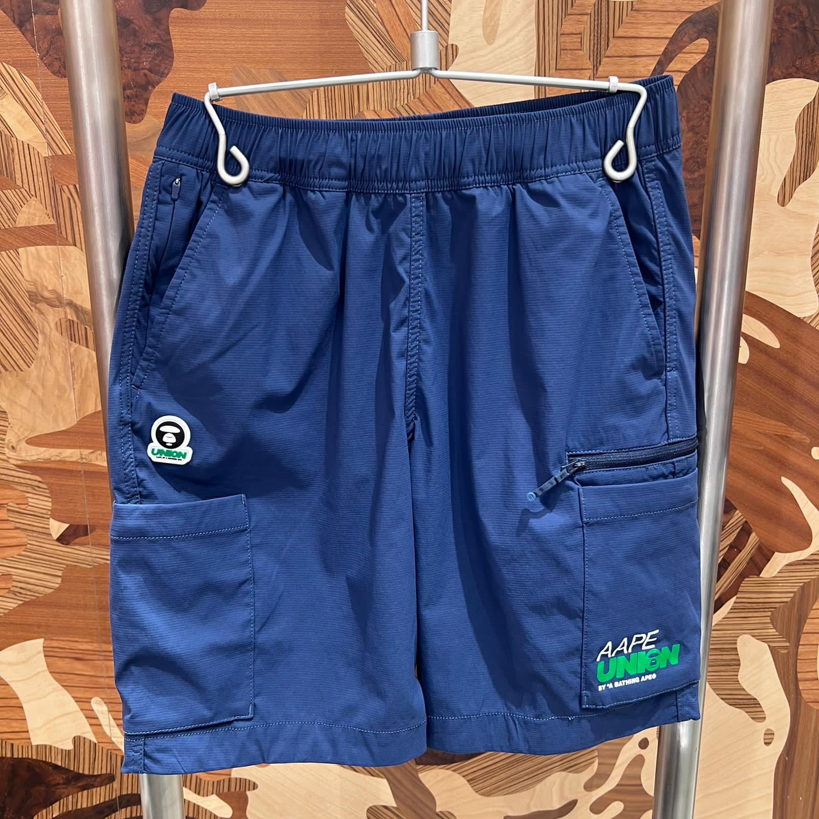 AAPE AAPEUNION utility logo shorts (D639)