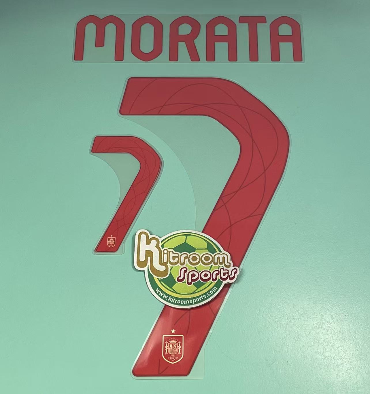 2024 Spain Away Nameset #7 MORATA