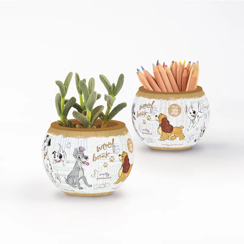 📦訂購 台灣代購 迪士尼系列 貓狗系列 手繪小狗盆栽 80片 拼圖