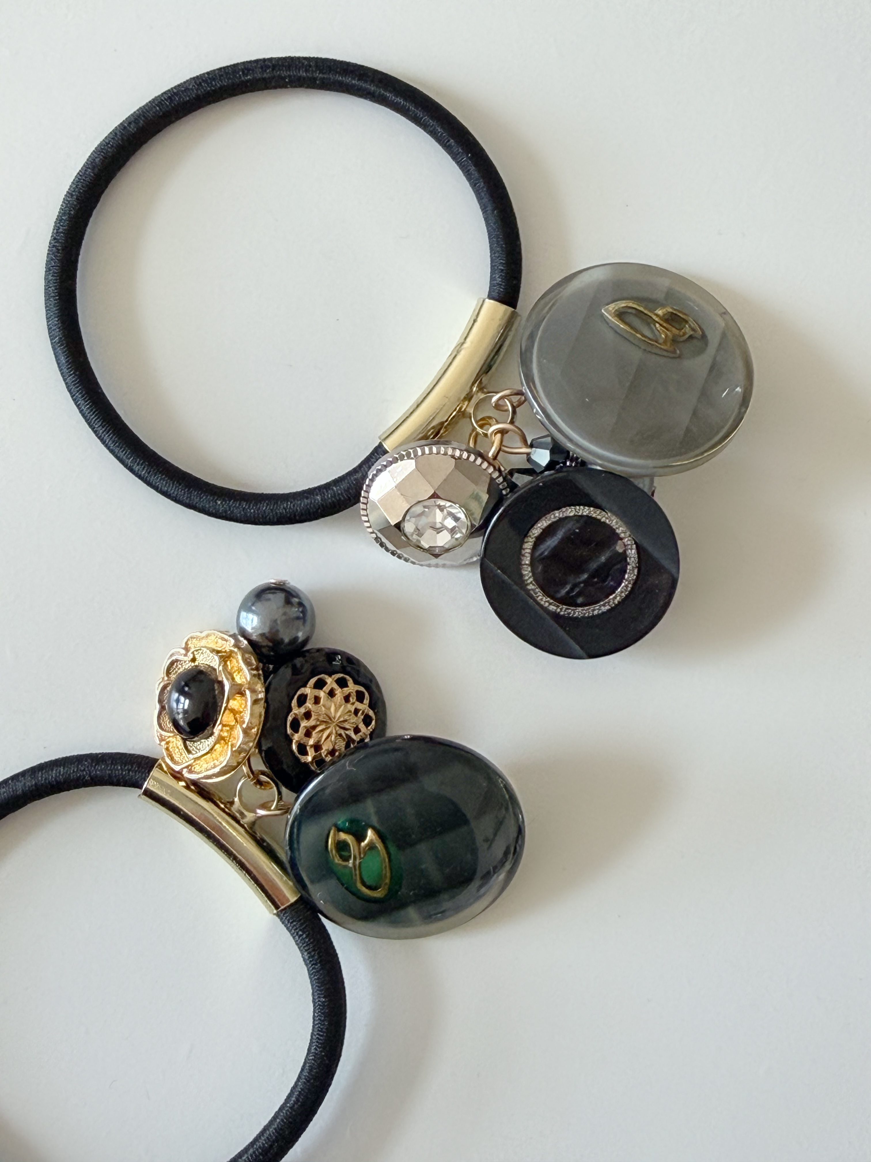 日本復古鈕扣綁髮橡筋/7