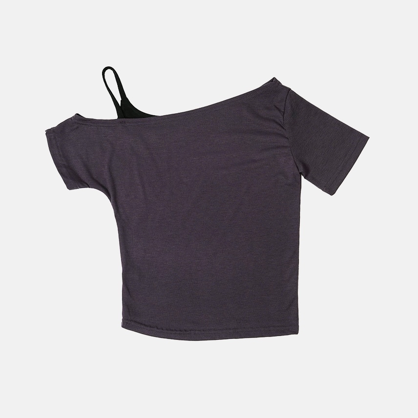 Asymmetrical Off-Shoulder Layered Top