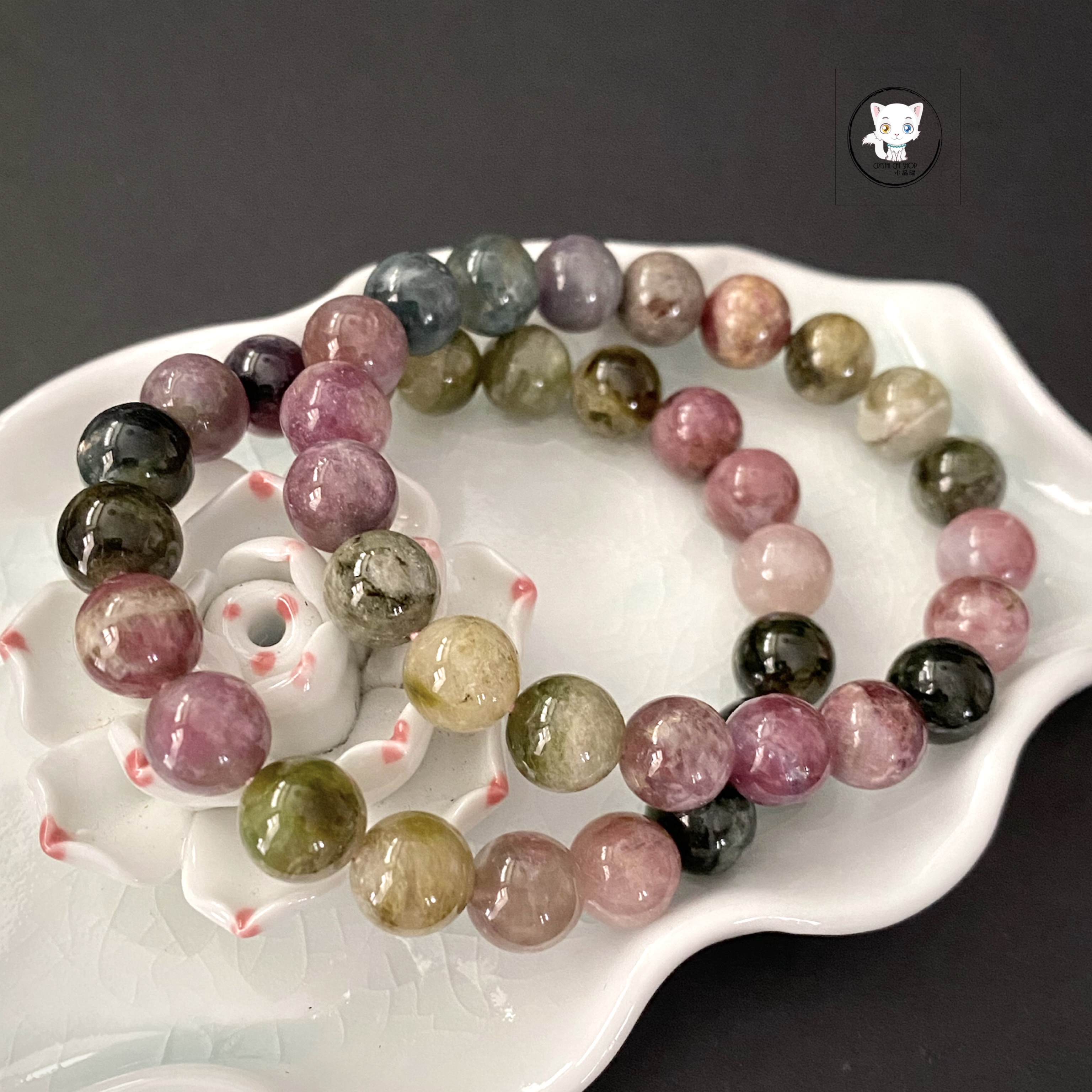 天然彩碧璽手鏈