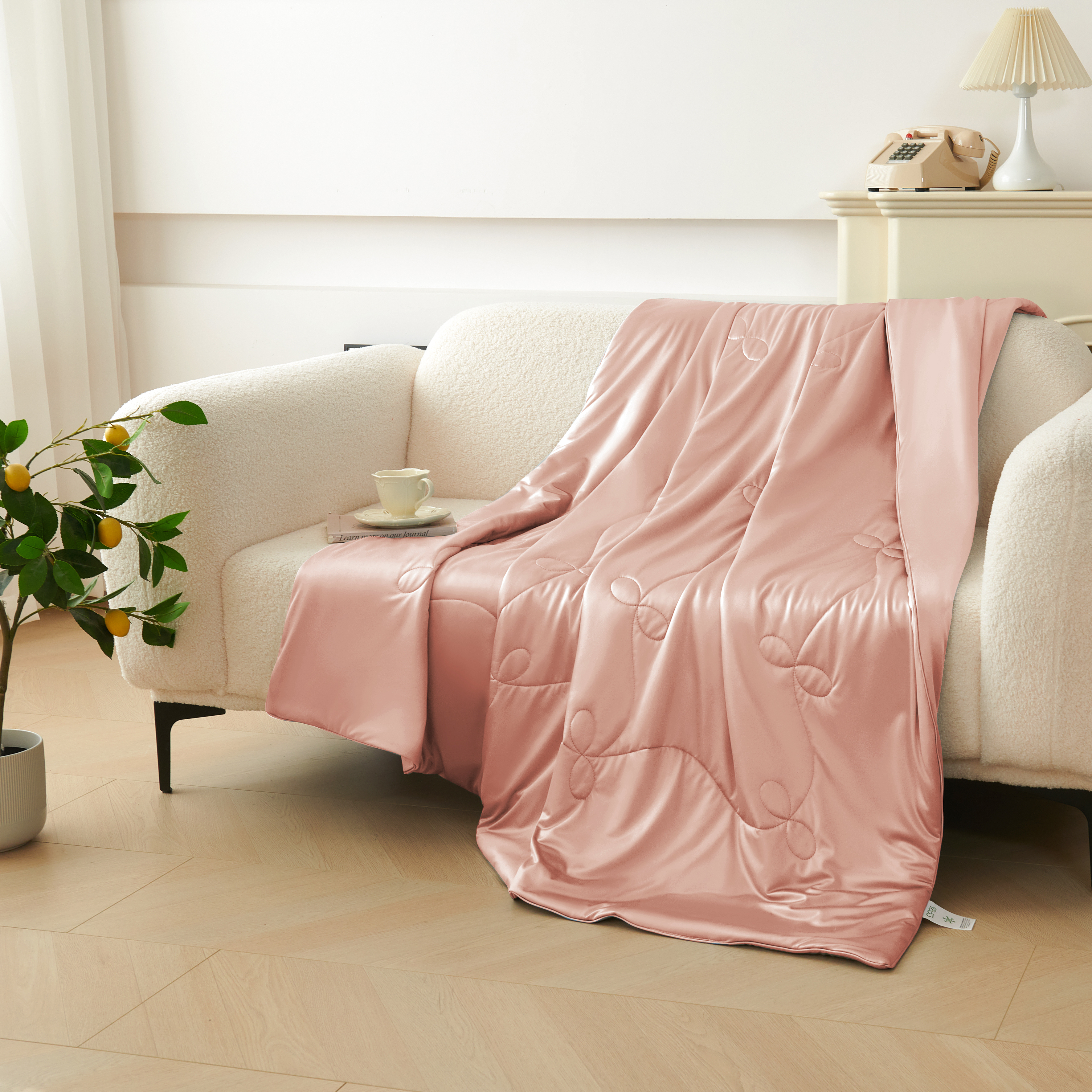 凉感水光被 - 浅粉