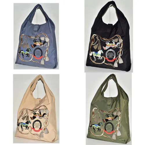 日本🗾直送特色馬🐴圖案刺繡可折疊包袋現貨🤩