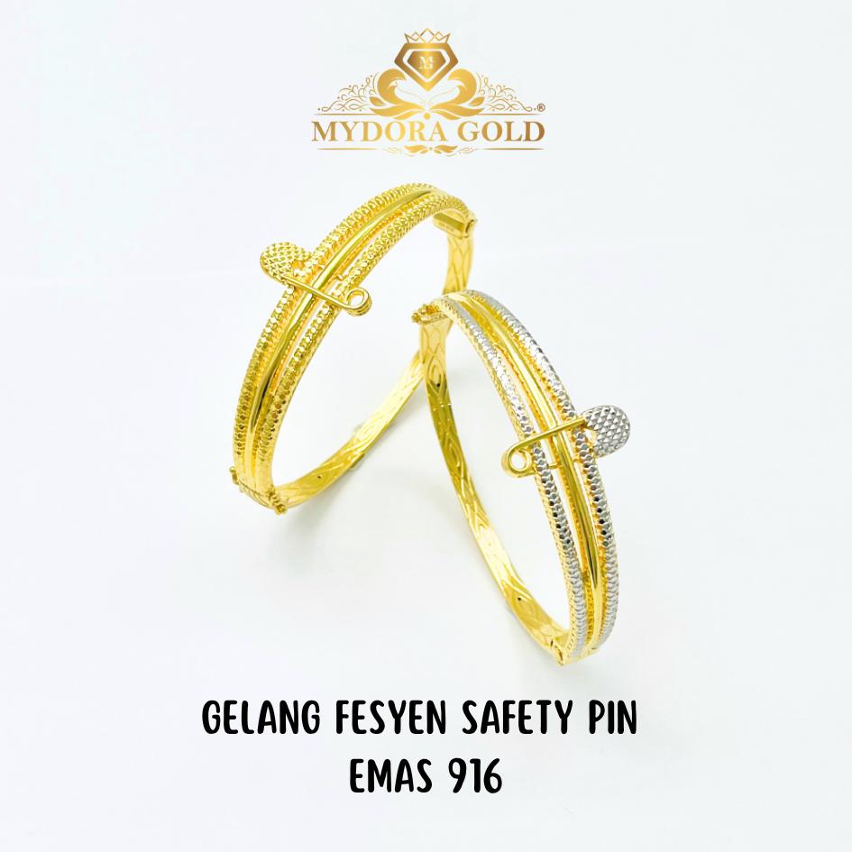 MYDORA Gelang Fesyen Safety Pin l EMAS 916/22K