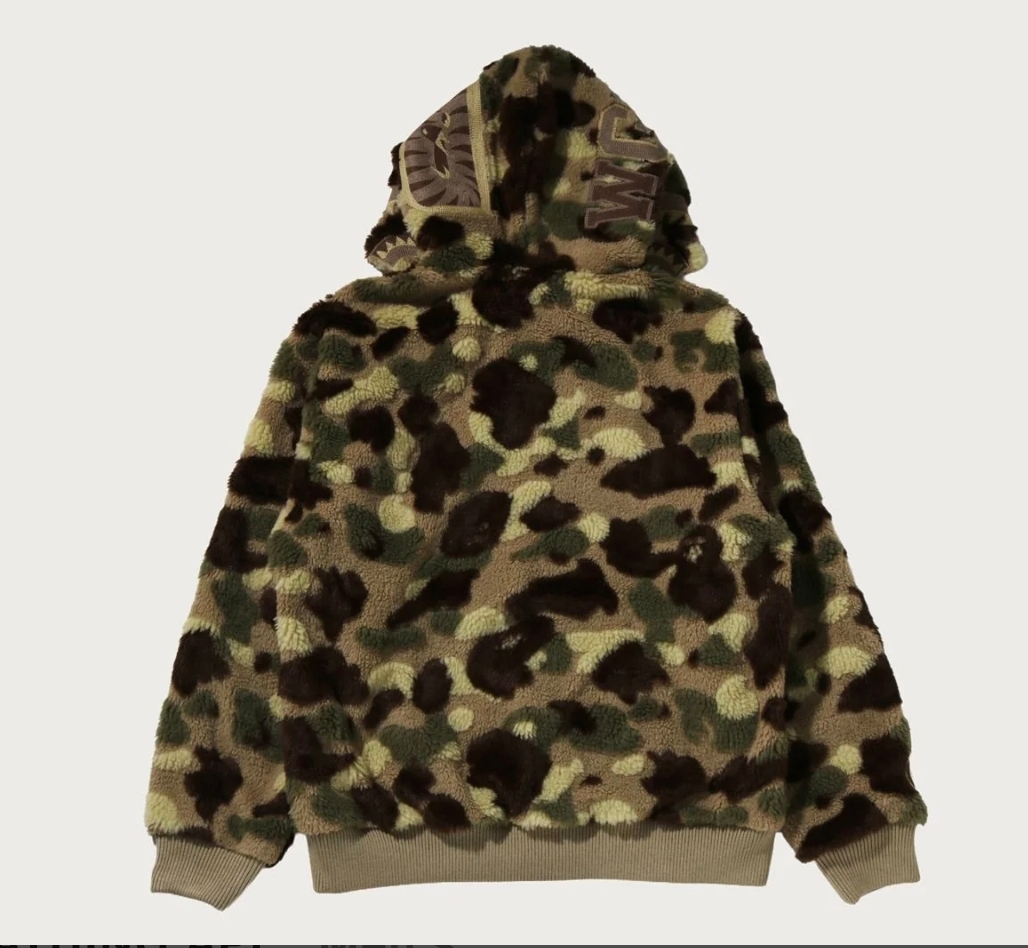10.17 BAPE color camo shark BOA zip hoodie