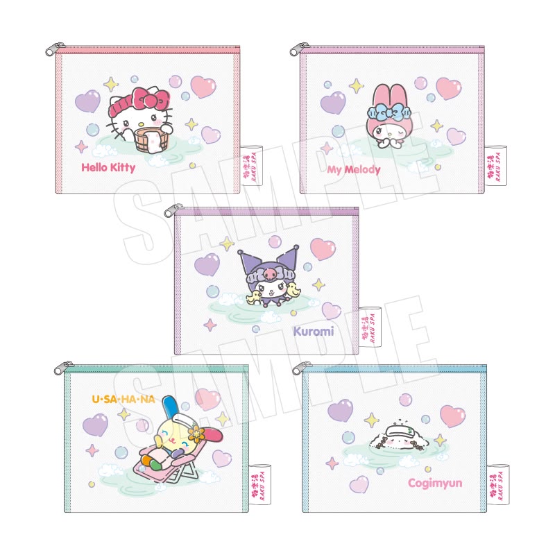 ✨連線商品需補運費✨極樂湯 x Sanrio 迷你網布收納袋