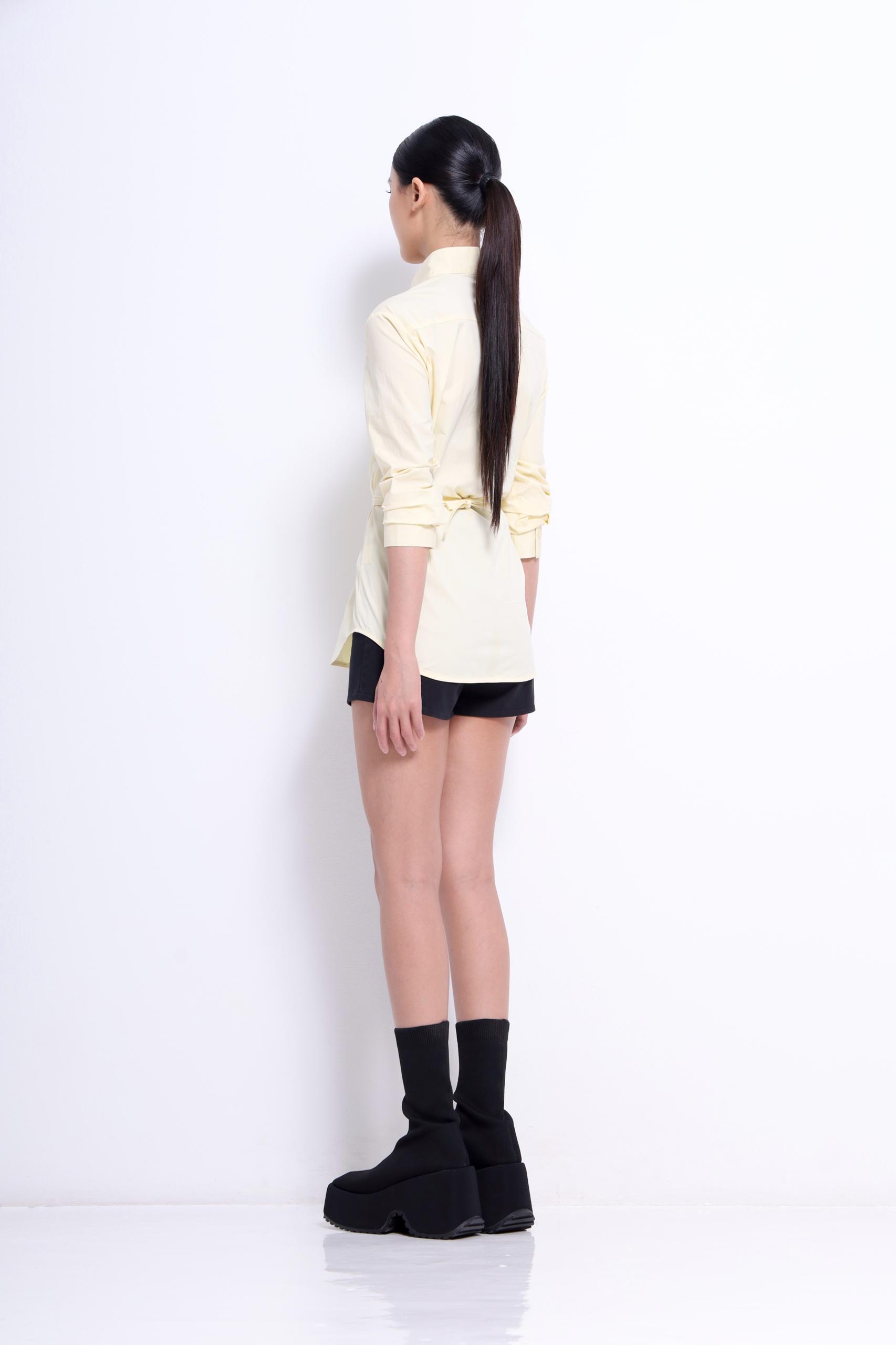 CB2715 LONG FITTED COLLARED SHIRT BLOUSE