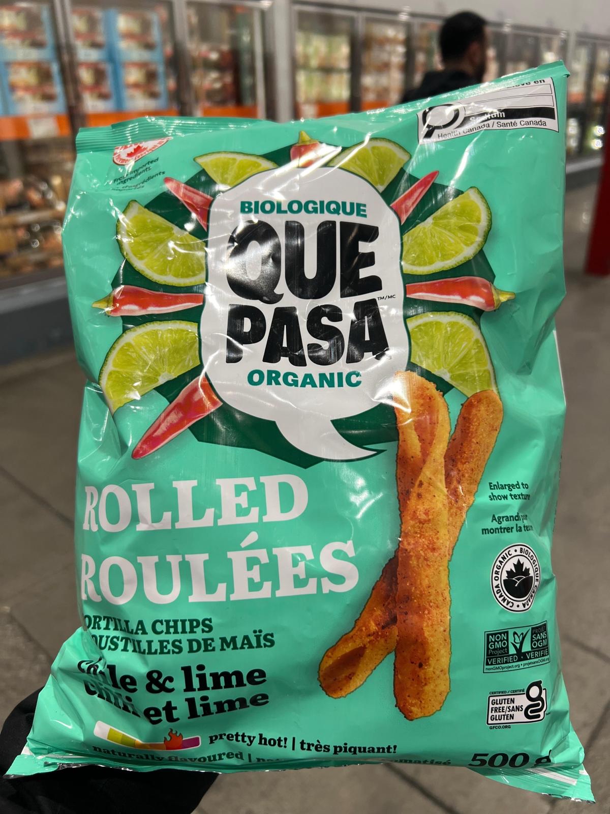 加拿大直送預訂 ⏰限時特價中 *Que Pasa 捲捲玉米片有機🍋‍🟩青檸辣味脆脆500g