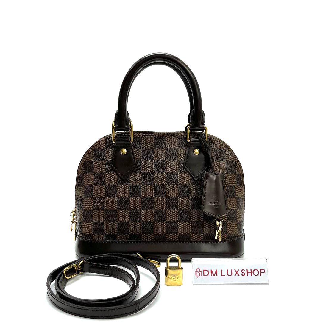 LV Damier Ebene Alma BB GHW (HOT STAMP AP)