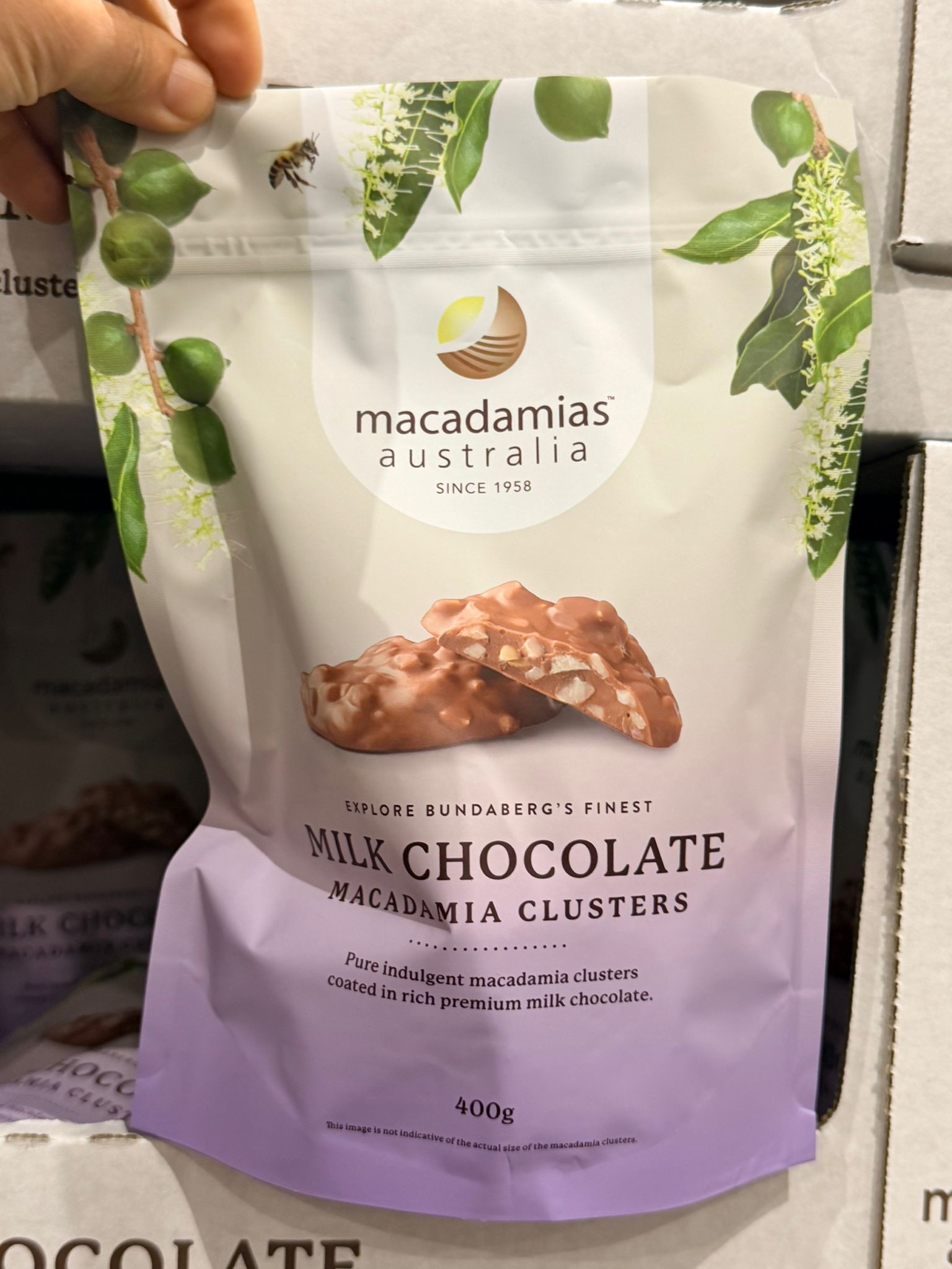 澳洲Costco 澳洲堅果牛奶巧克力塊濃鬱牛奶巧克力400g