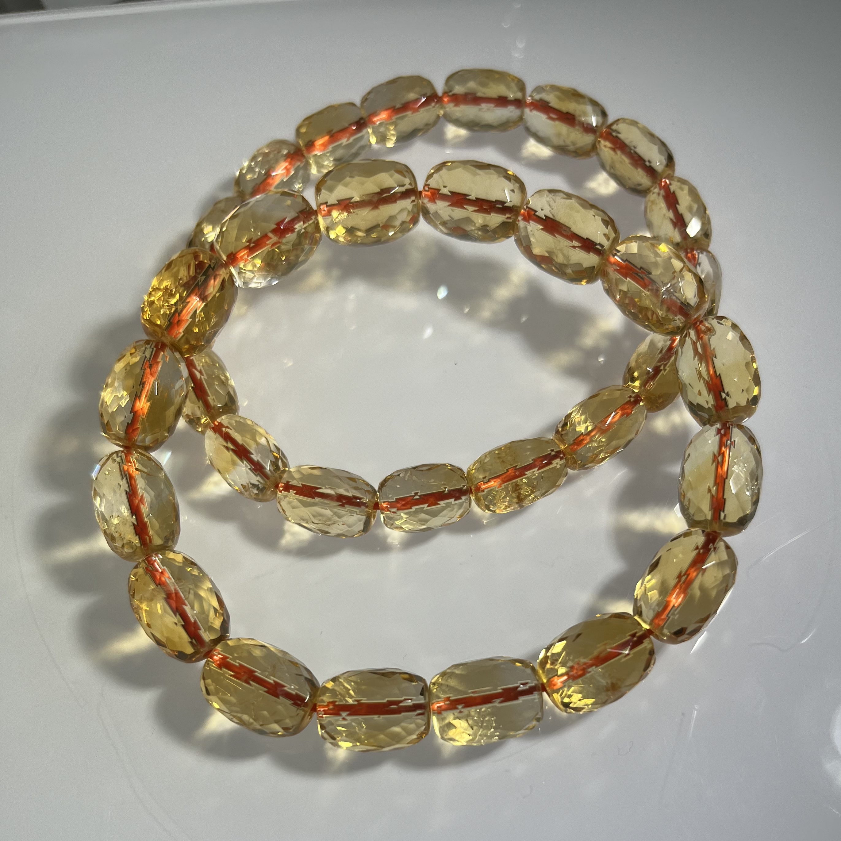 高質古珠黃水晶 9mm