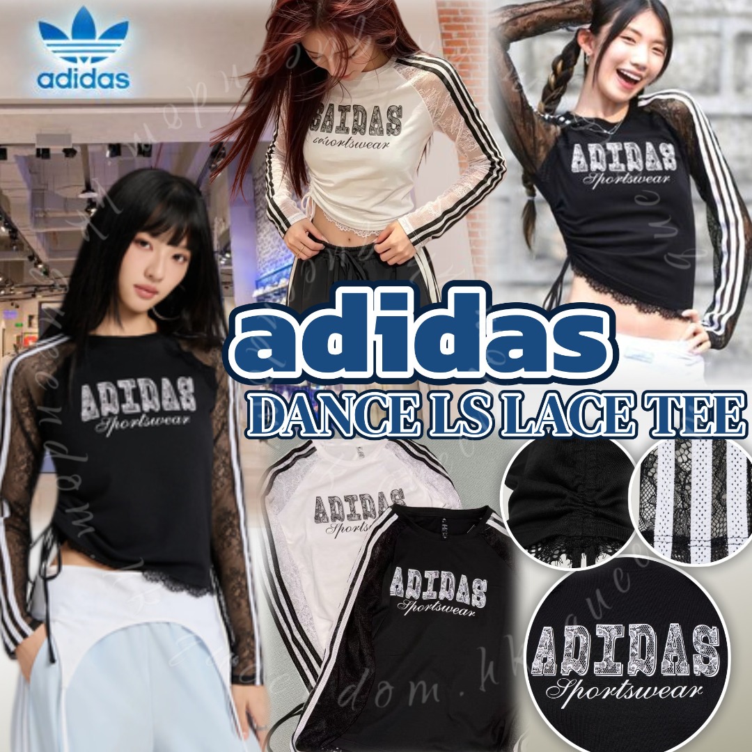 ADIDAS DANCE LS LACE TEE 蕾絲側綁帶上衣