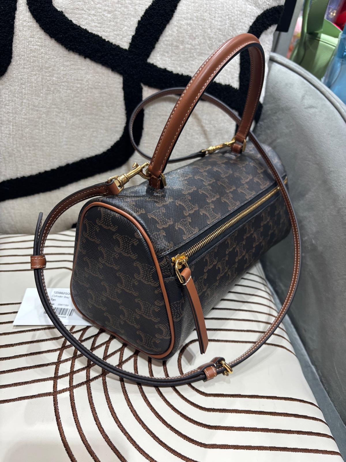Celine Cylinder Boston Bag 100%Authentic, 99%New ✅Dust bag