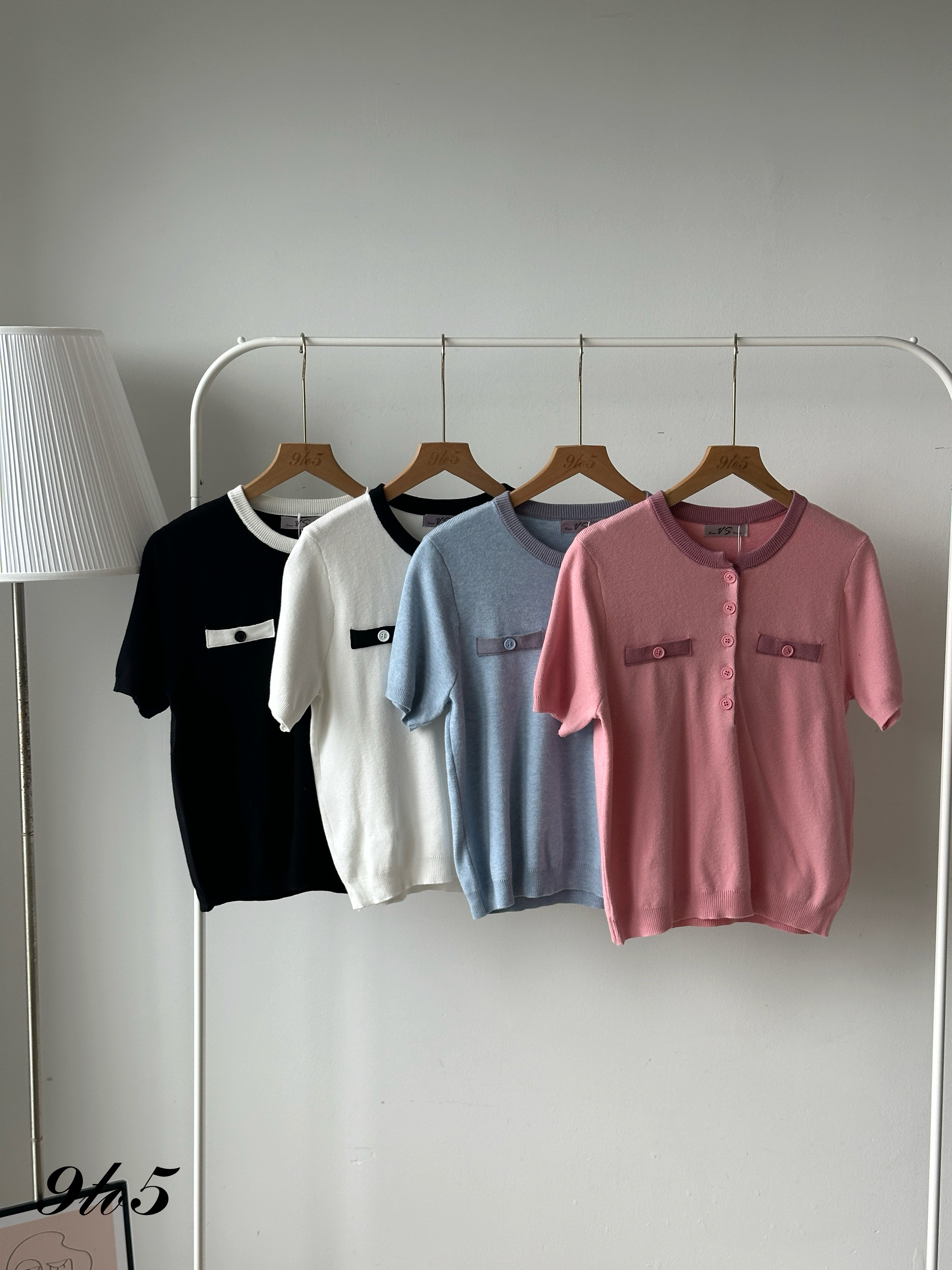 T4243 Contrast Knit Top - 4 Colors 