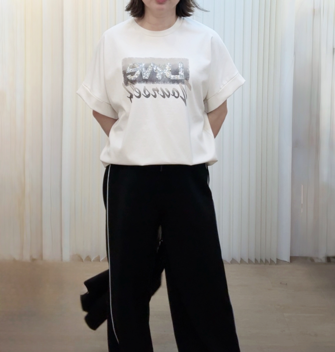 貝殼連石英文字Tee M298 82344299