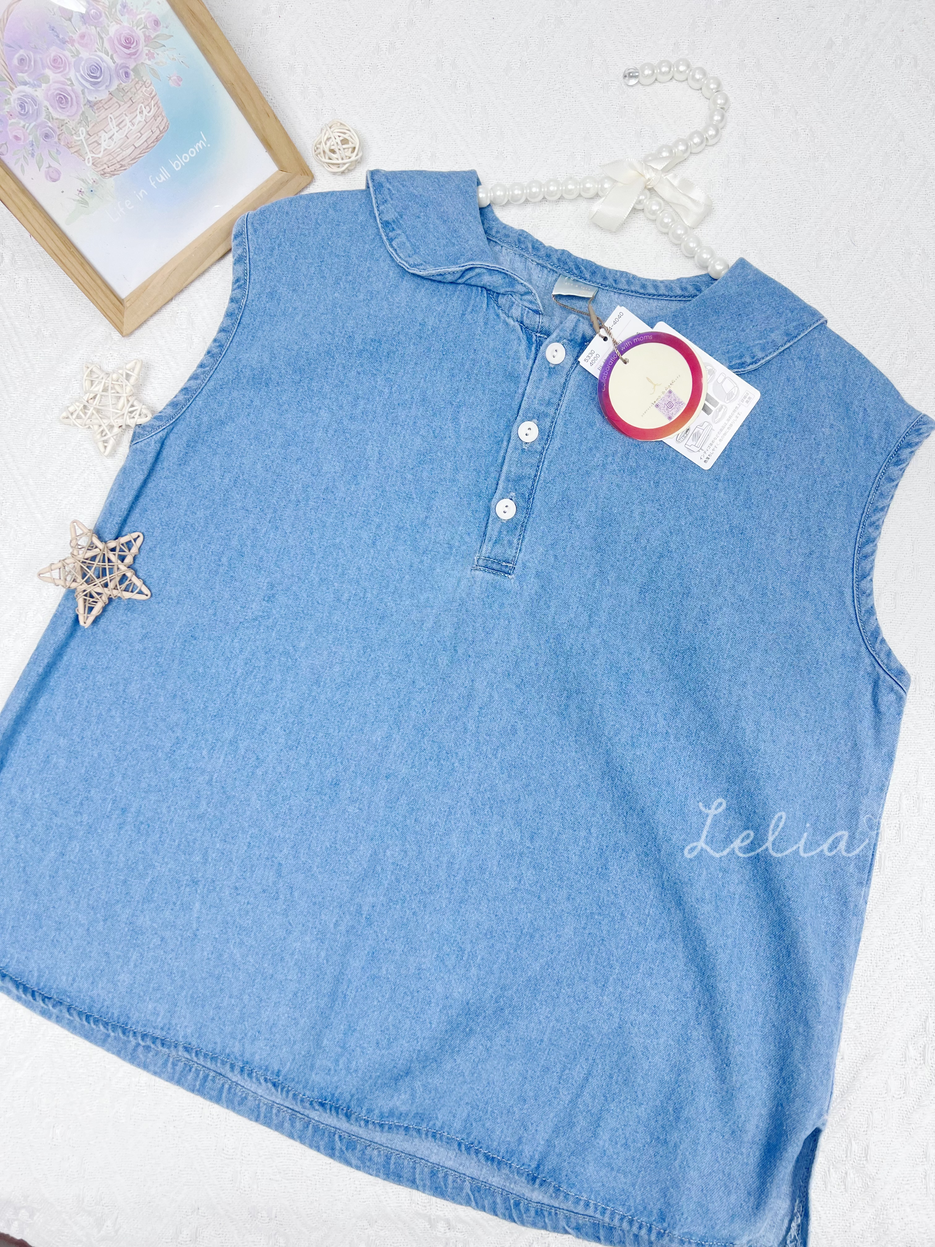 ▫️現貨▫️tete a tete熊仔背牛仔上衣Size130