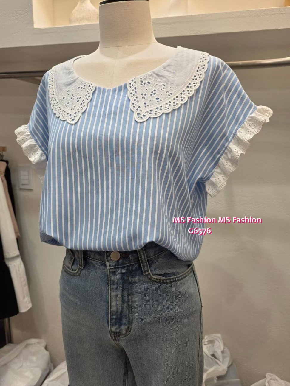 G6576 通花條子top