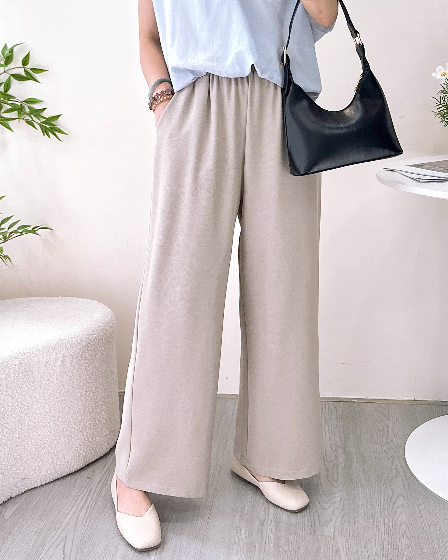 超垂感磨砂雪紡西褲 3色