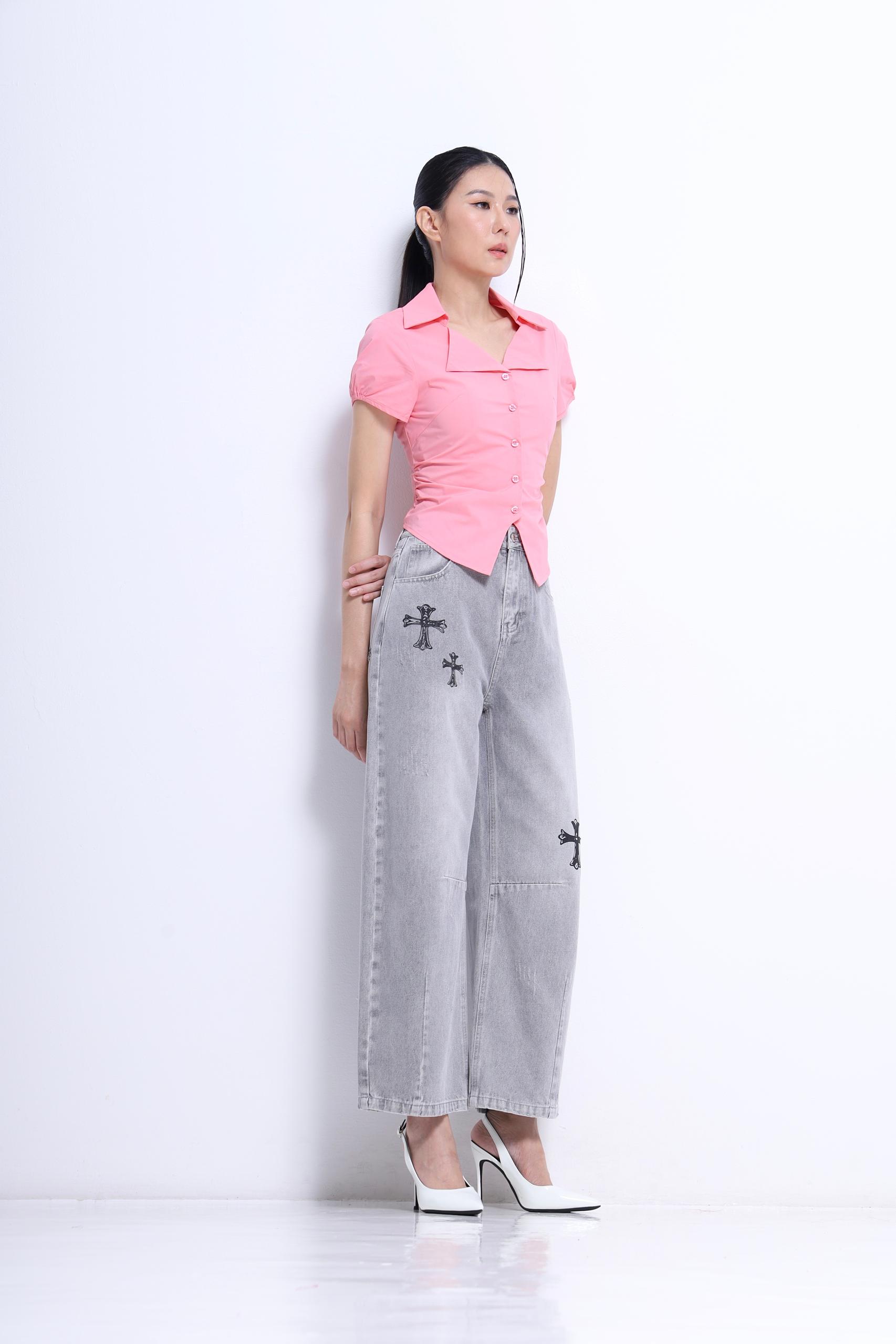CP1679 CROSS LOGO INITIAL JEAN PANT
