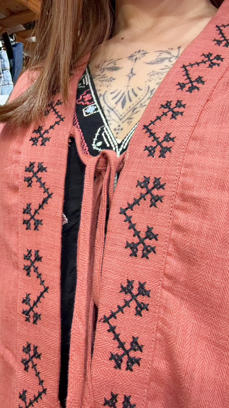 PKT 2633 Orange-Brown JP theme 3 Knot Jacket