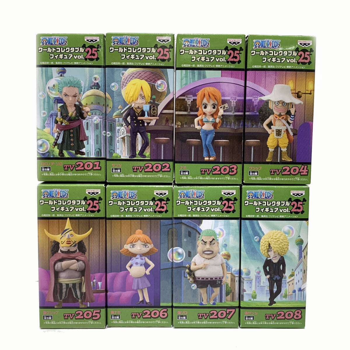 Banpresto, World Collectable Figure (WCF): One Piece, Vol. 25 (Set of 8pcs)