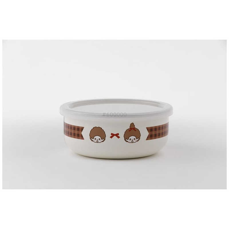 FUJIHORO MONCHHICHI 14cm 琺瑯圓形儲存罐 - 03260146