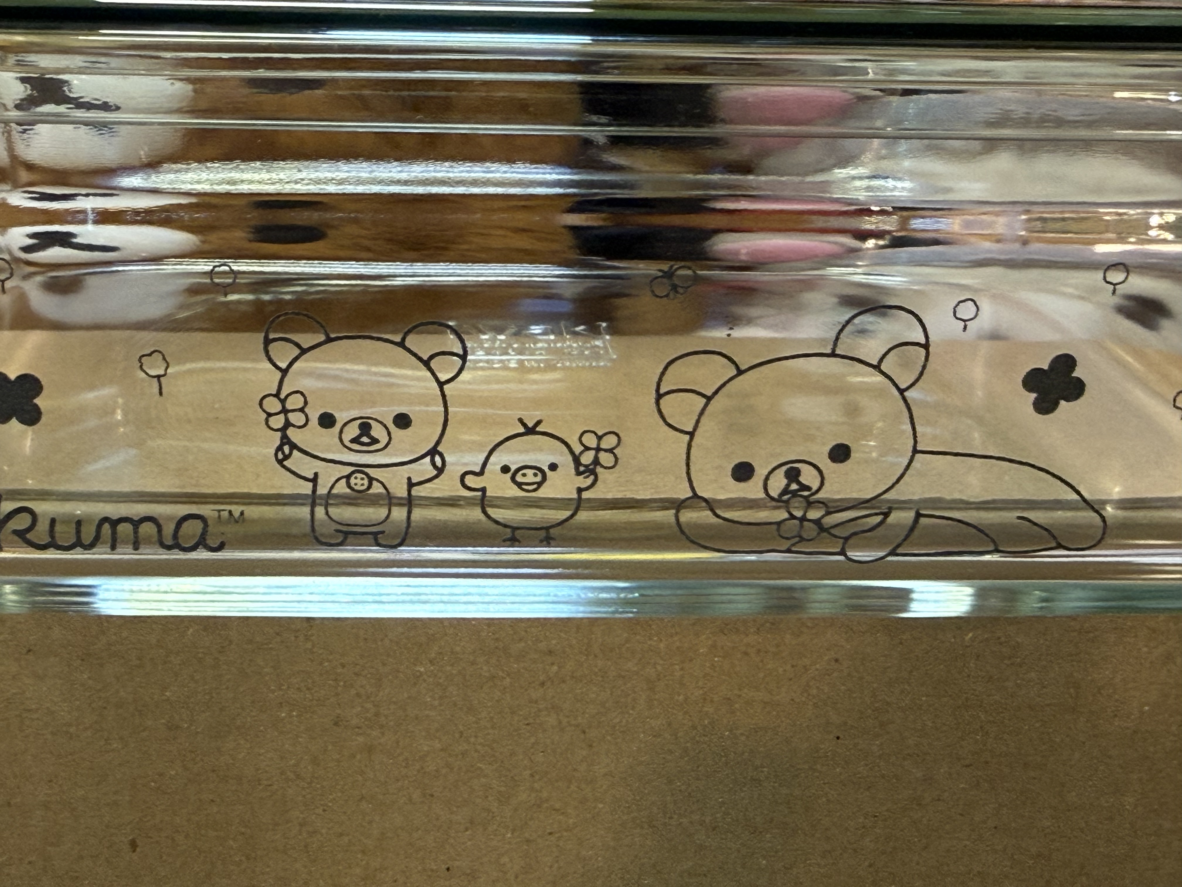 《現貨》全新日本專店限定 Rilakkuma 耐熱玻璃製食物盒（1200 ml)