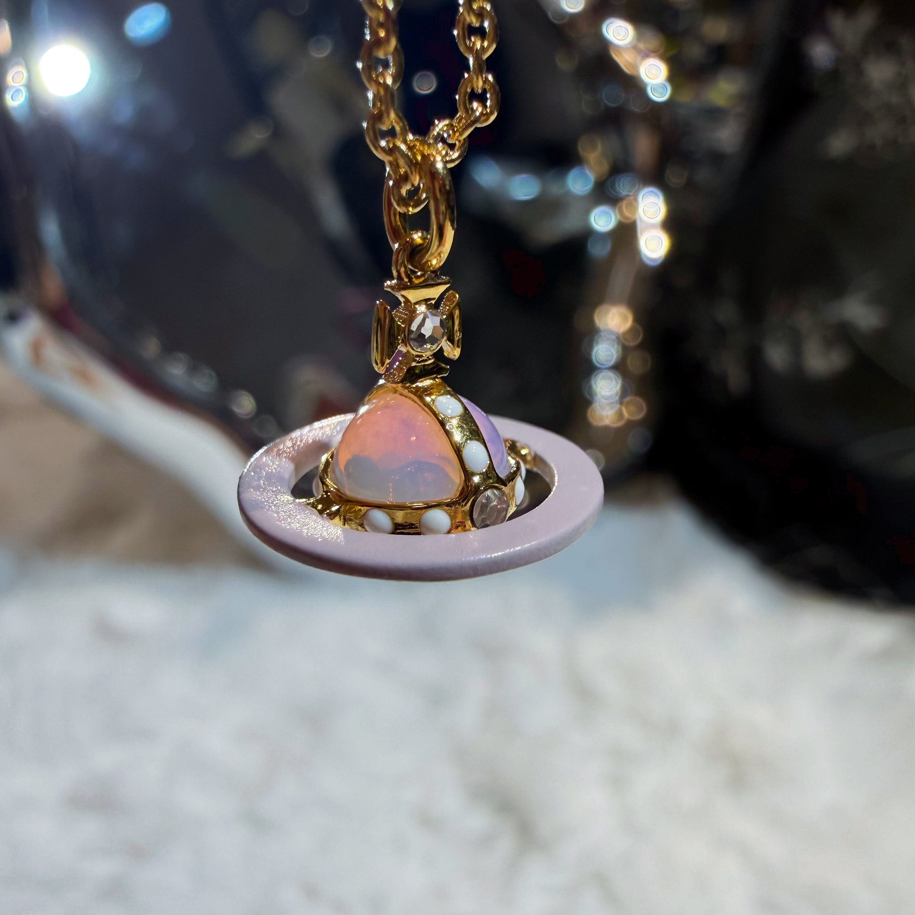 VW Petite 3d mini necklace pink/moon