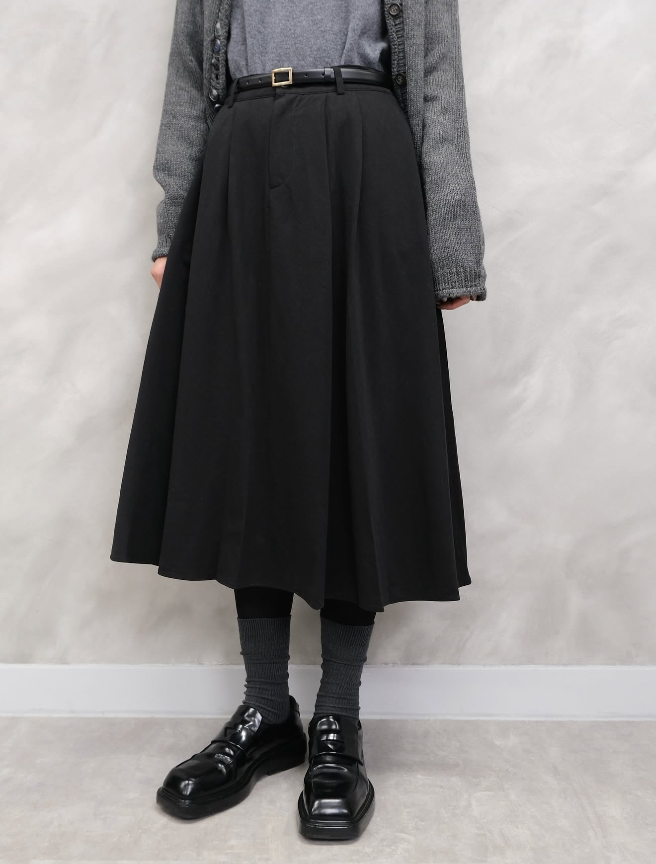 Rectangular buckle belt #be08