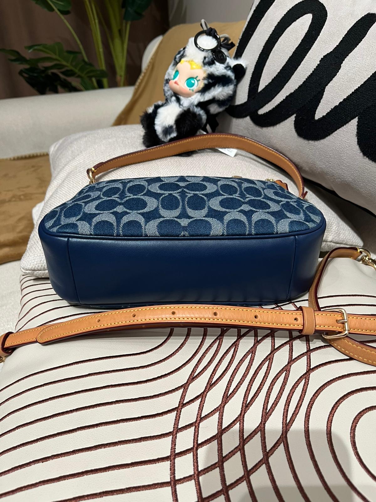Coach Teri Mini Crossbody Bag In Signature Denim 100%Authentic, 95%New 