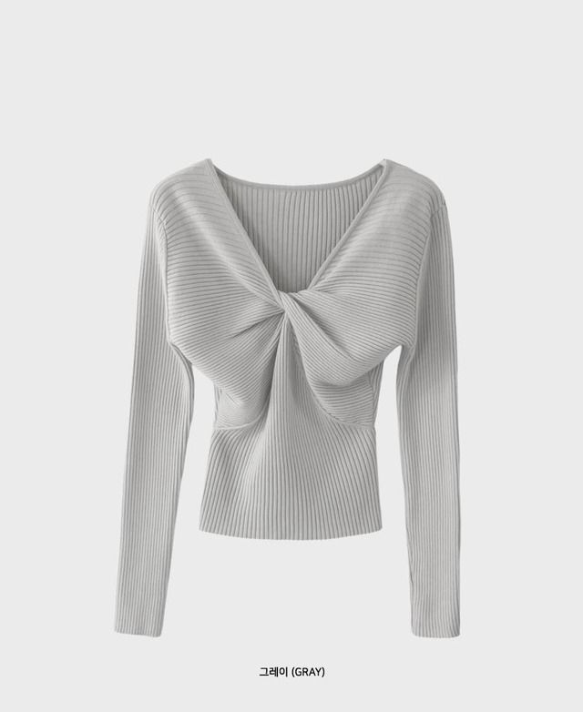 【上班/休閒】溫柔扭結直紋上衣