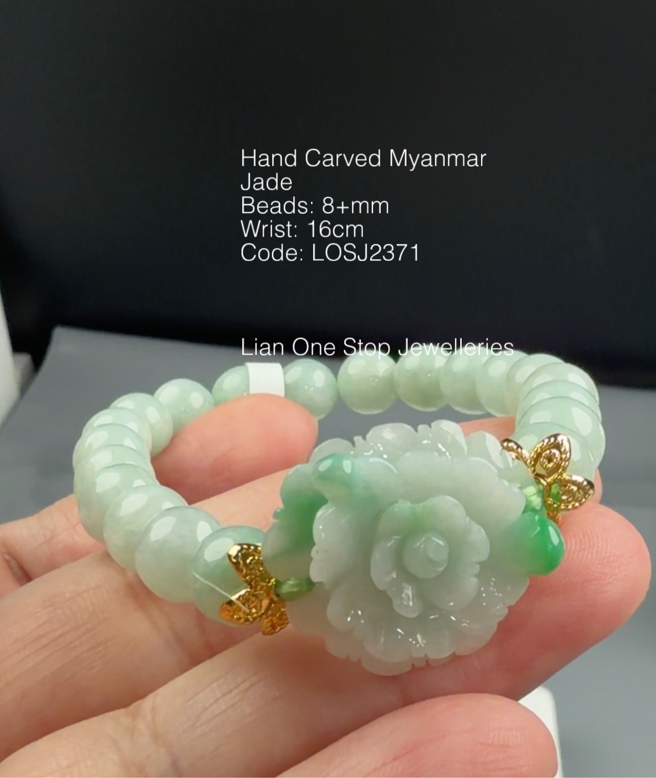 Code: LOSJ2371 Hand Carved Myanmar Jade  